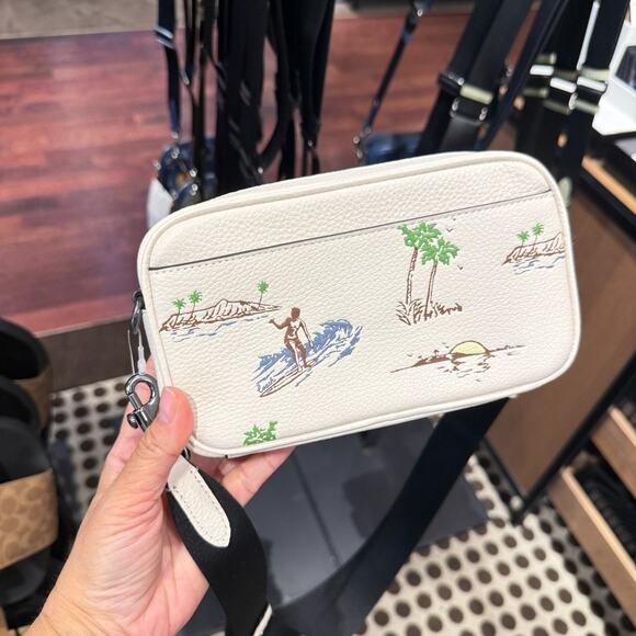 Coach Jayden Crossbody Bag With Surf Print CBI35, Chalk Multi - Picture 1 of 10